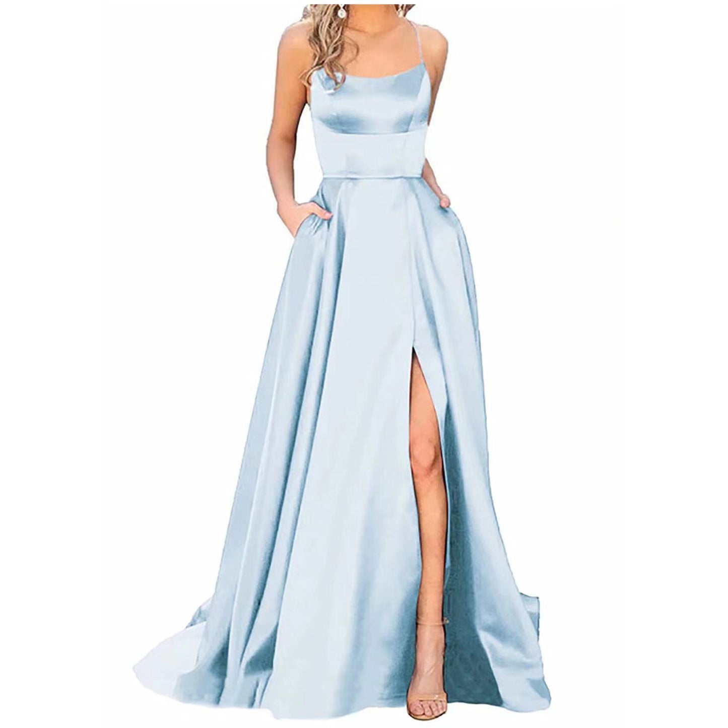 Fashion Long Slimming And Shoulder Hollow Party Dress