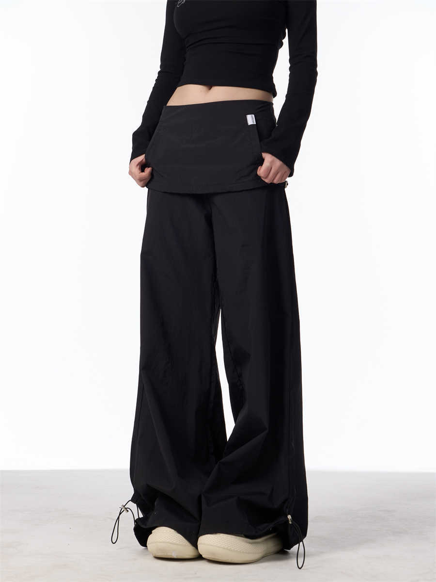 Fashion Bandage Wide-Leg Casual Pants