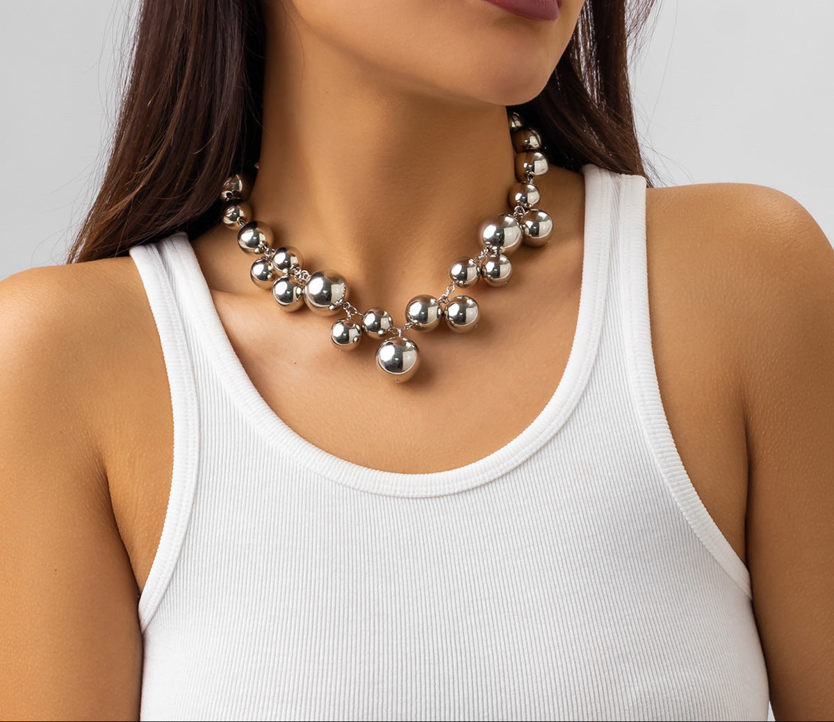 Fashion Exaggerated Large Beads Necklace