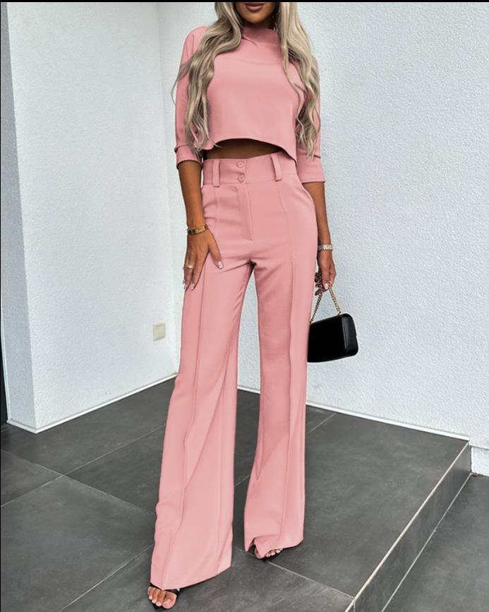 Fashion Nine-Quarter Sleeve Casual Set