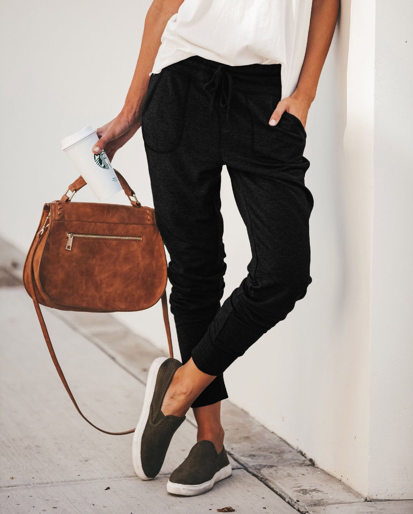 Fashion Lace-Up Slacks Loose Pants