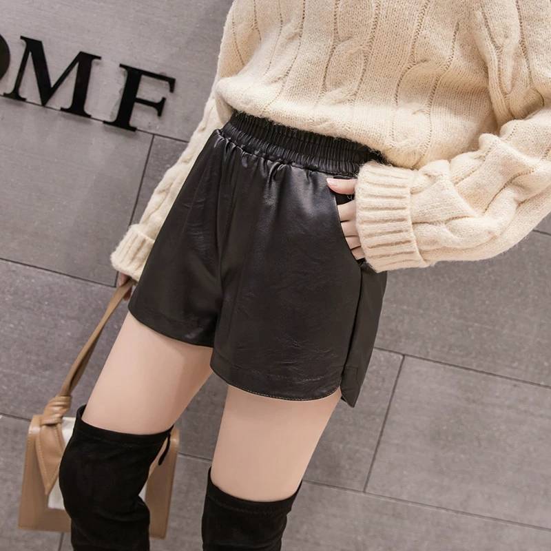 Fashion PU Leather Shorts