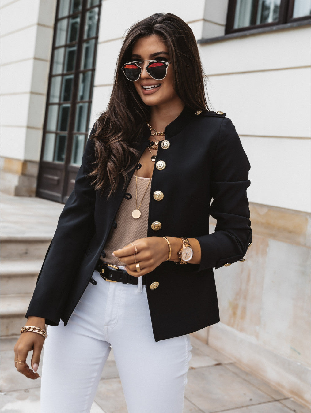 Fashion Long-Sleeved Slim-Breasted Small Blazer