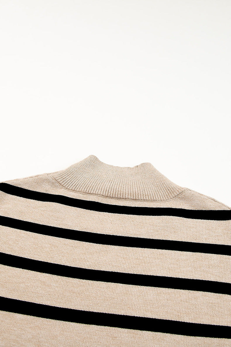 Fashion Striped Turtleneck Sweater