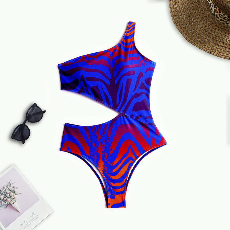 Fashion Snake Print One-Piece Swimsuit
