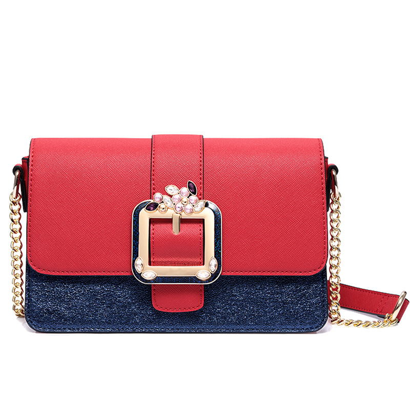 Fashion Chain Square Bag Diamond Lock