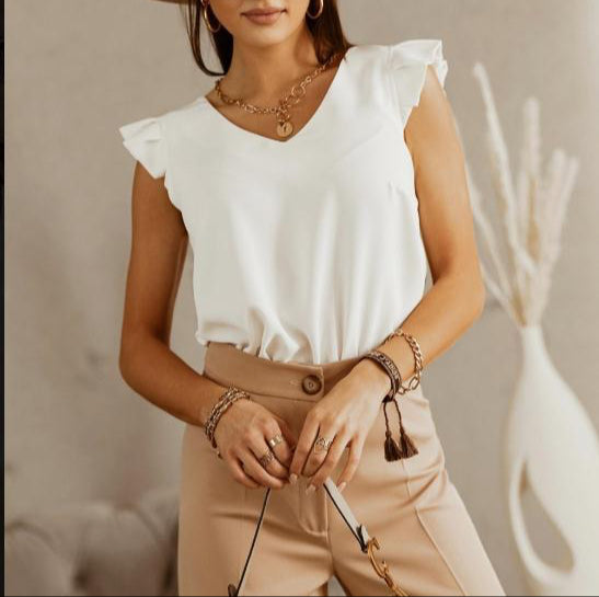 Fashion Plain Short-Sleeved Shirt