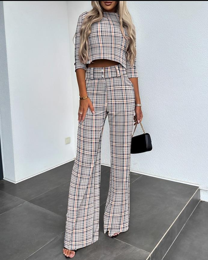 Fashion Nine-Quarter Sleeve Casual Set