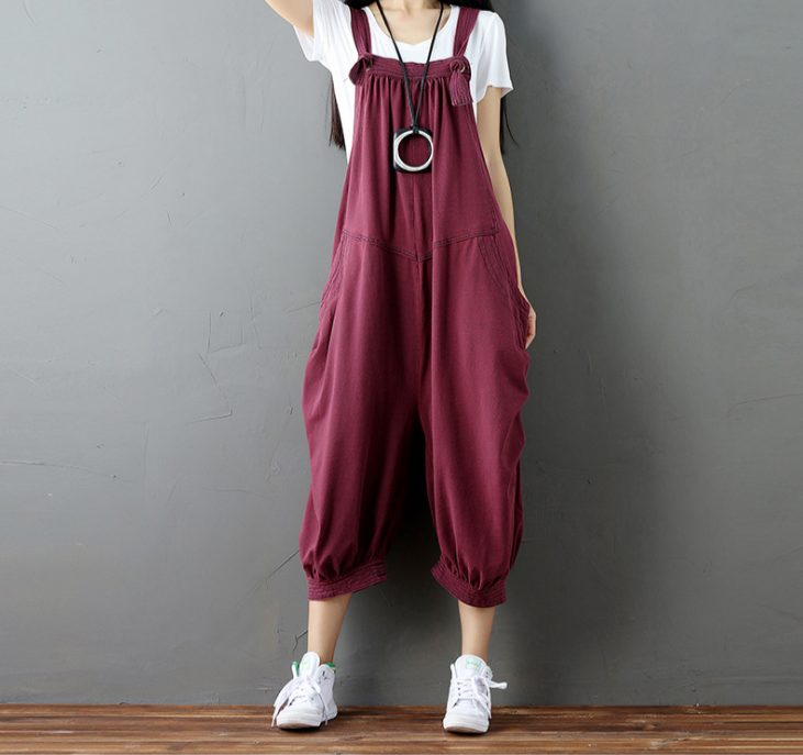 Fashion Casual Drop Crotch Jumpsuits