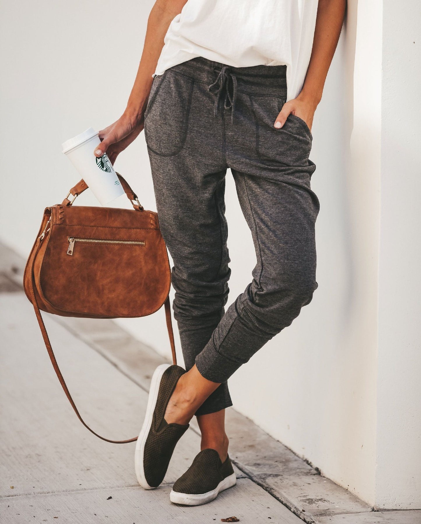 Fashion Lace-Up Slacks Loose Pants