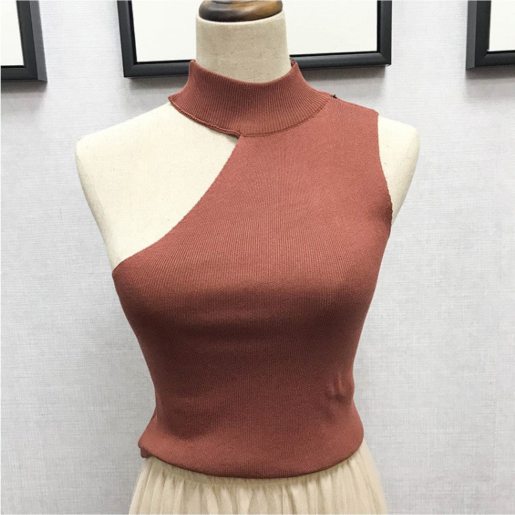 Fashion Pullover Slim-Fit Knit Base T-Shirt