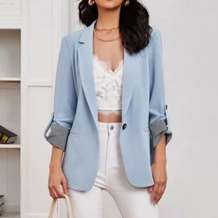 Fashion Patchwork Lapel Blazer