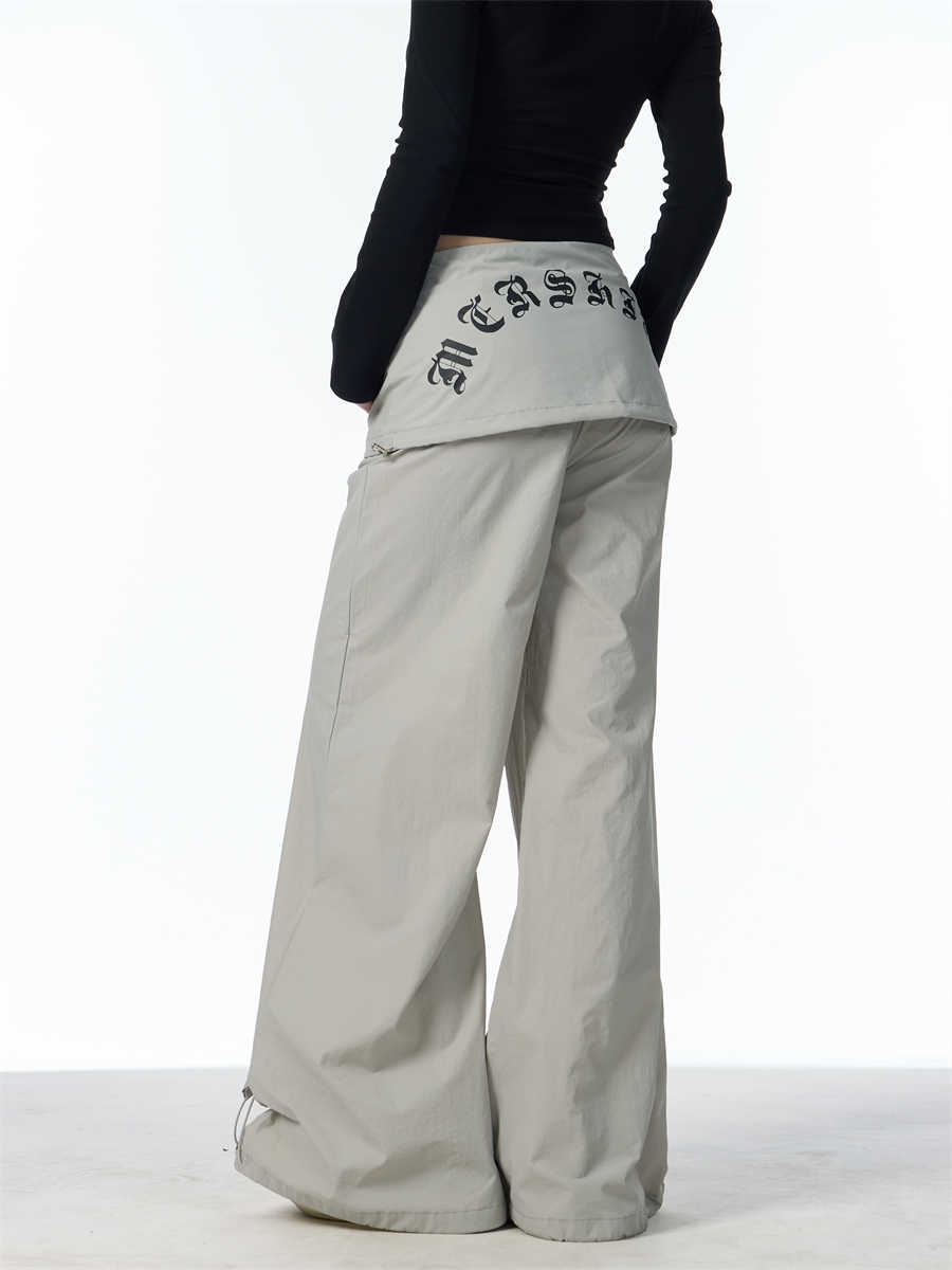 Fashion Bandage Wide-Leg Casual Pants