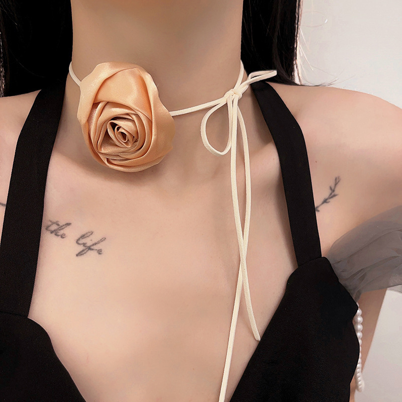 Fashion Handmade Collar Wrist Flower Silk
