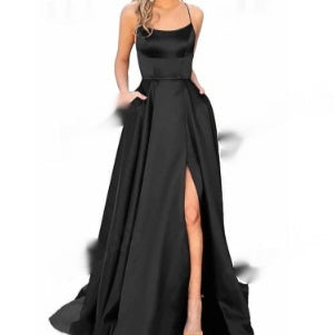 Fashion Long Slimming And Shoulder Hollow Party Dress