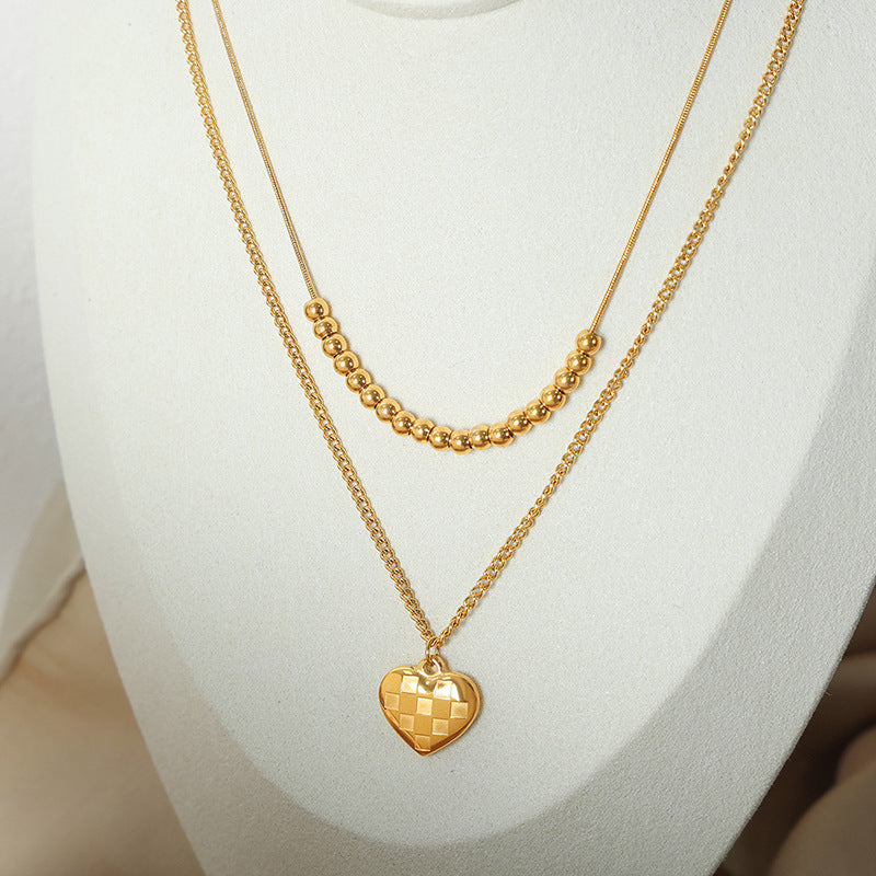 Fashion Versatile Double-Layer Titanium Steel Necklace