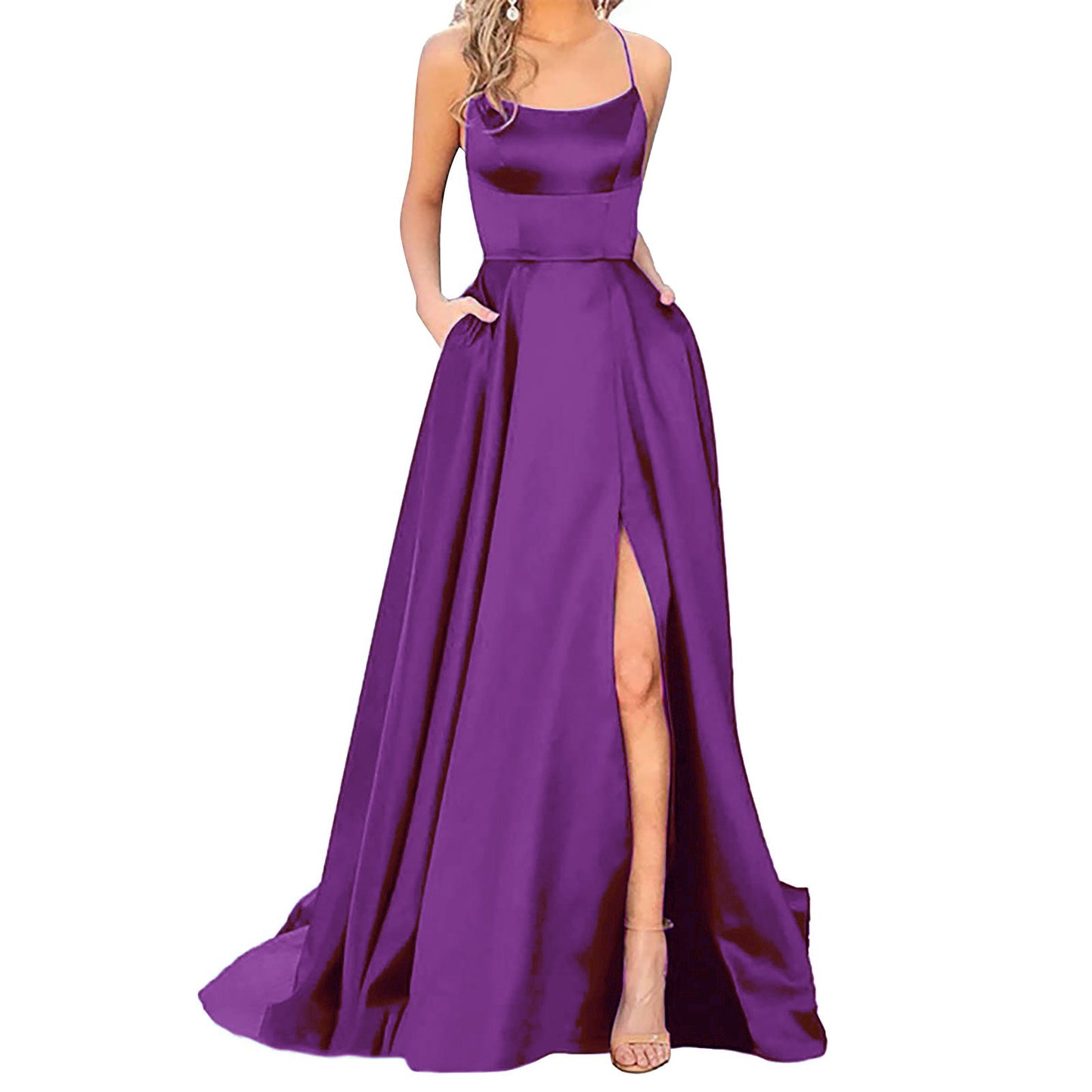 Fashion Long Slimming And Shoulder Hollow Party Dress