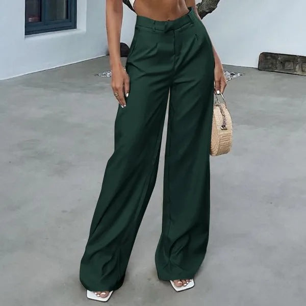 Fashion Pocket High Waist Pants
