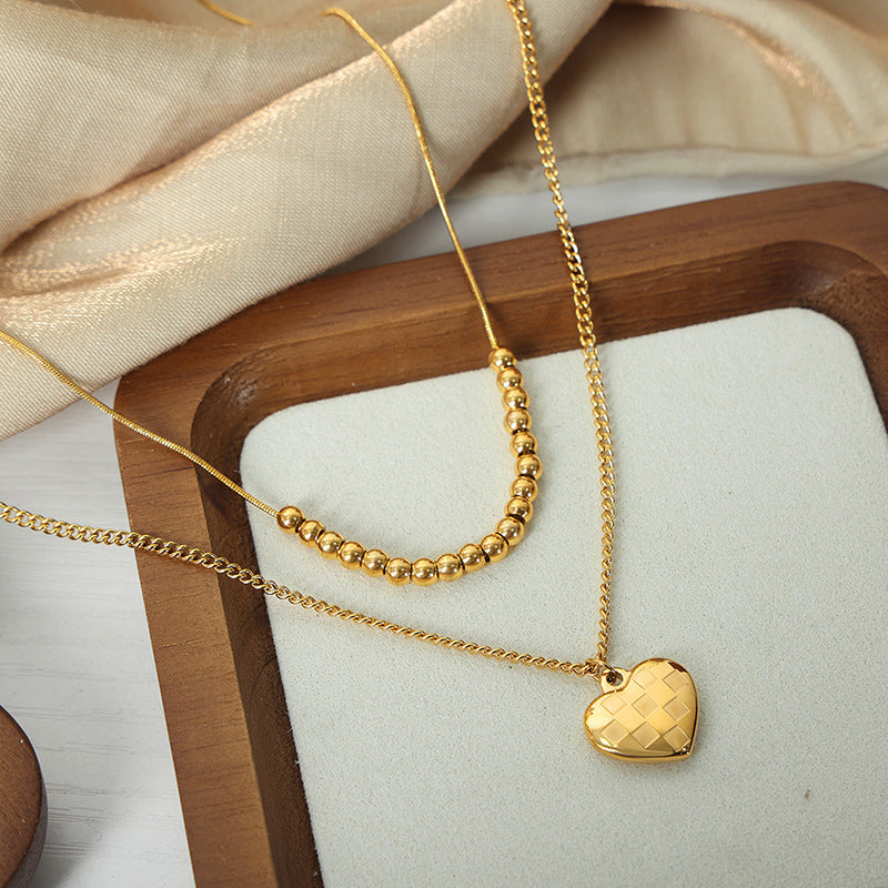Fashion Versatile Double-Layer Titanium Steel Necklace