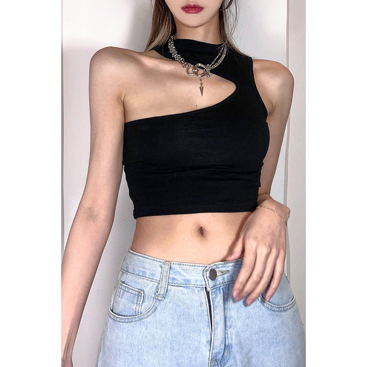 Fashion Halter Sleeveless Crop Top