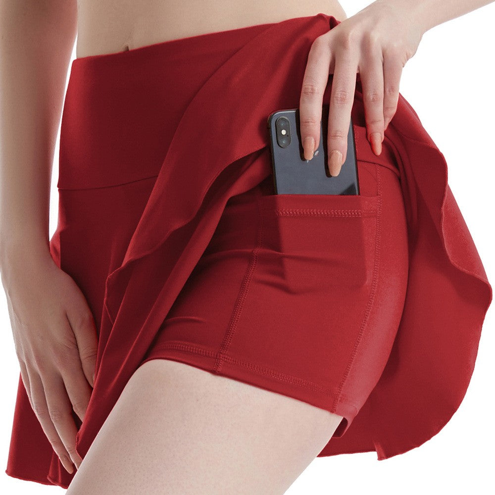 Fashion Solid Color Sports Skorts