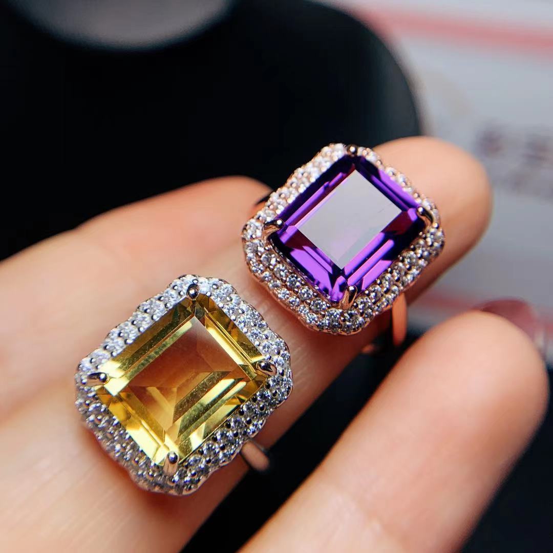 Fashion Citrine Gold Plated Ring