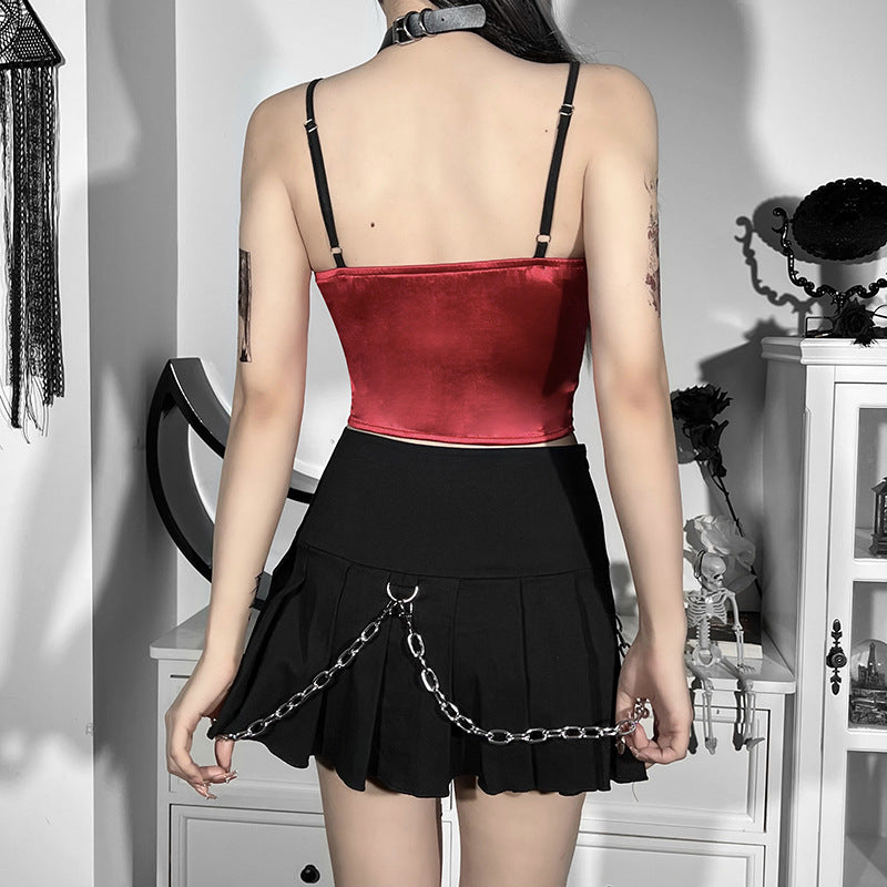 Fashion Camisole Mesh Bandage T-Shirt