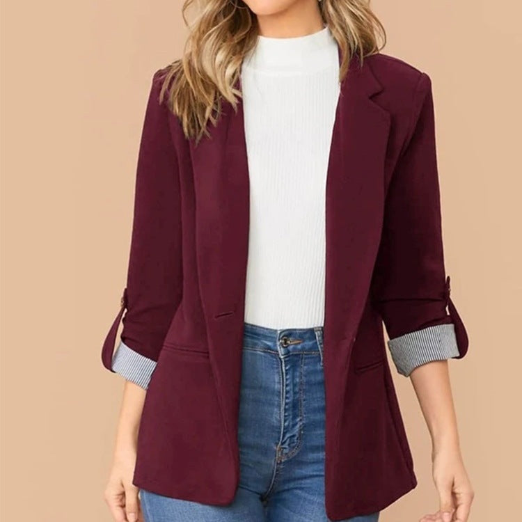 Fashion Patchwork Lapel Blazer