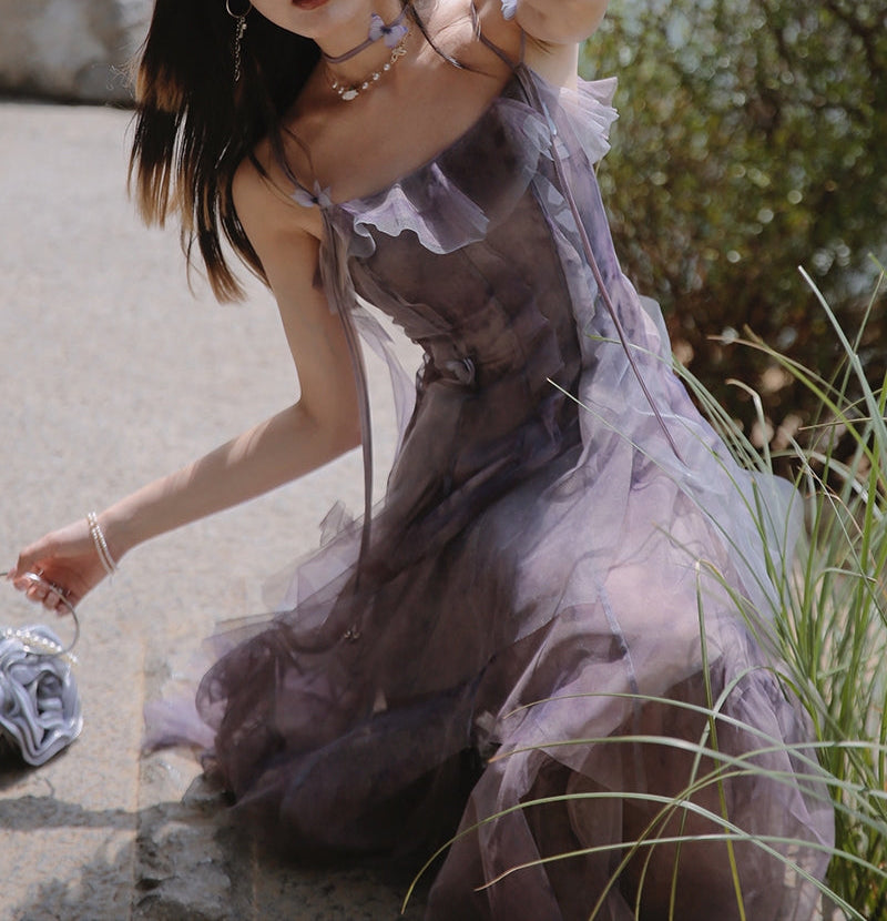 Fashion Irregular French Strap Dress