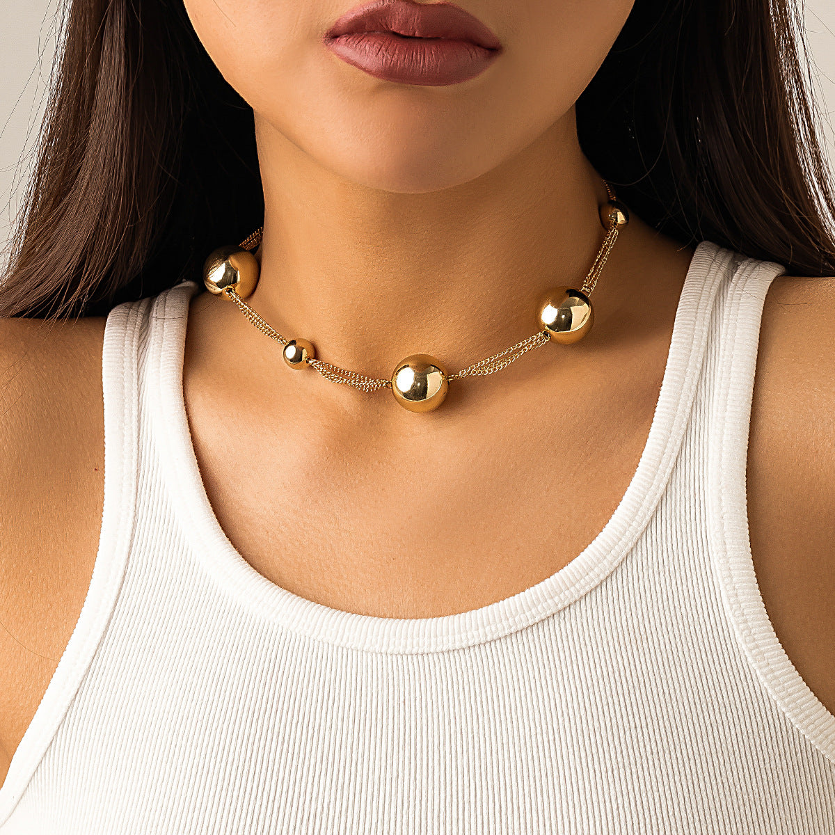 Fashion Exaggerated Large Beads Necklace