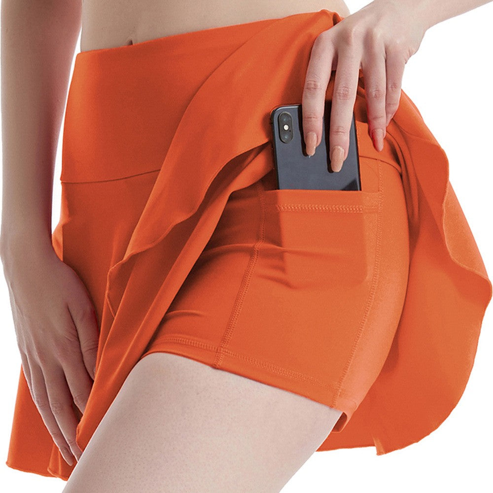Fashion Solid Color Sports Skorts