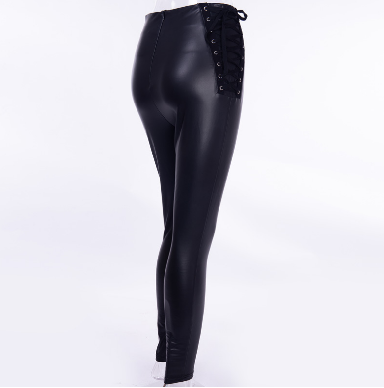 FDG Lace-Up Zippered Pencil Pants
