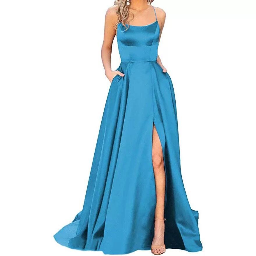Fashion Long Slimming And Shoulder Hollow Party Dress