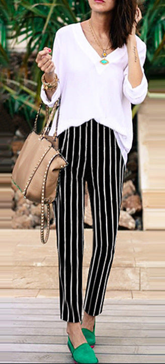 Fashion Chiffon Cropped Pants
