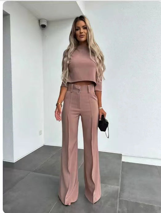 Fashion Nine-Quarter Sleeve Casual Set