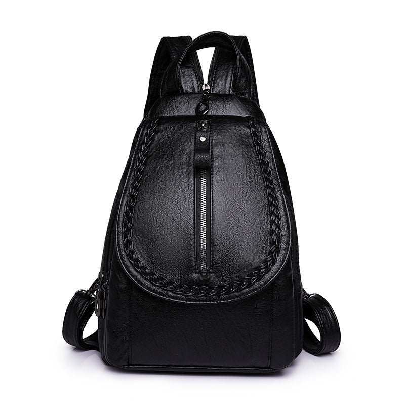 Fashion Large Capacity Soft Leather Backpack