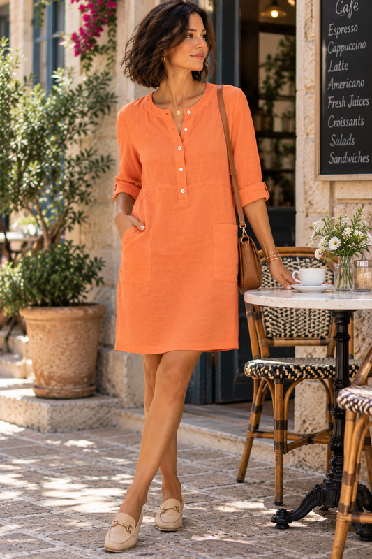 Elara Relaxed Midi Dress