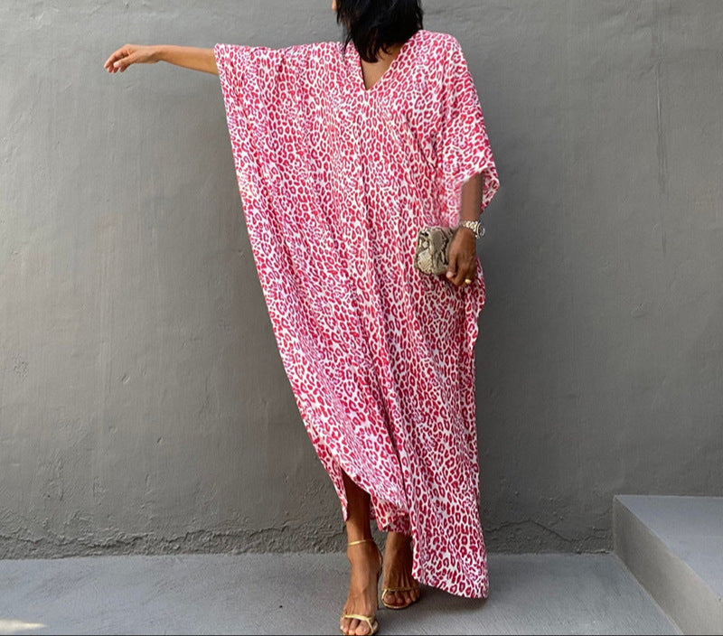 Fashion Rayon Printed Beach Cover-Up