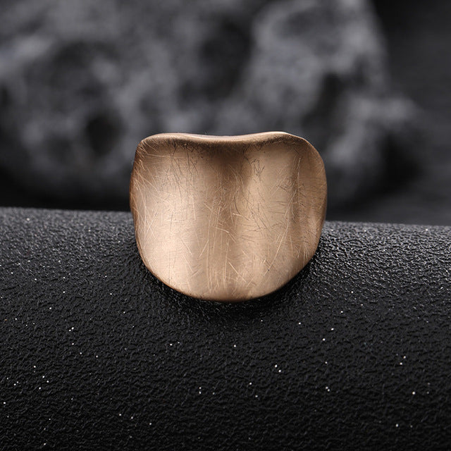 Fashion Irregular Thick Gold And Silver Color Ring