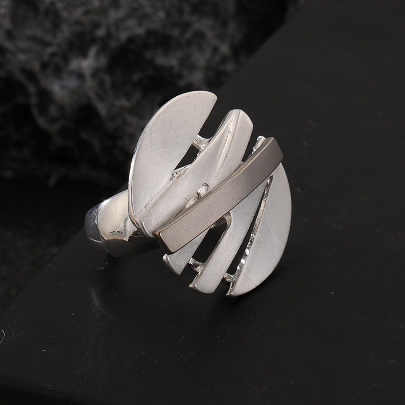 Fashion Irregular Thick Gold And Silver Color Ring
