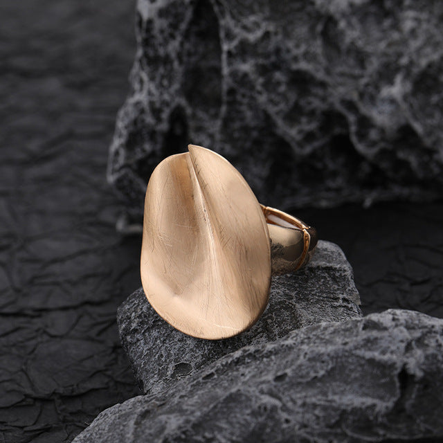 Fashion Irregular Thick Gold And Silver Color Ring