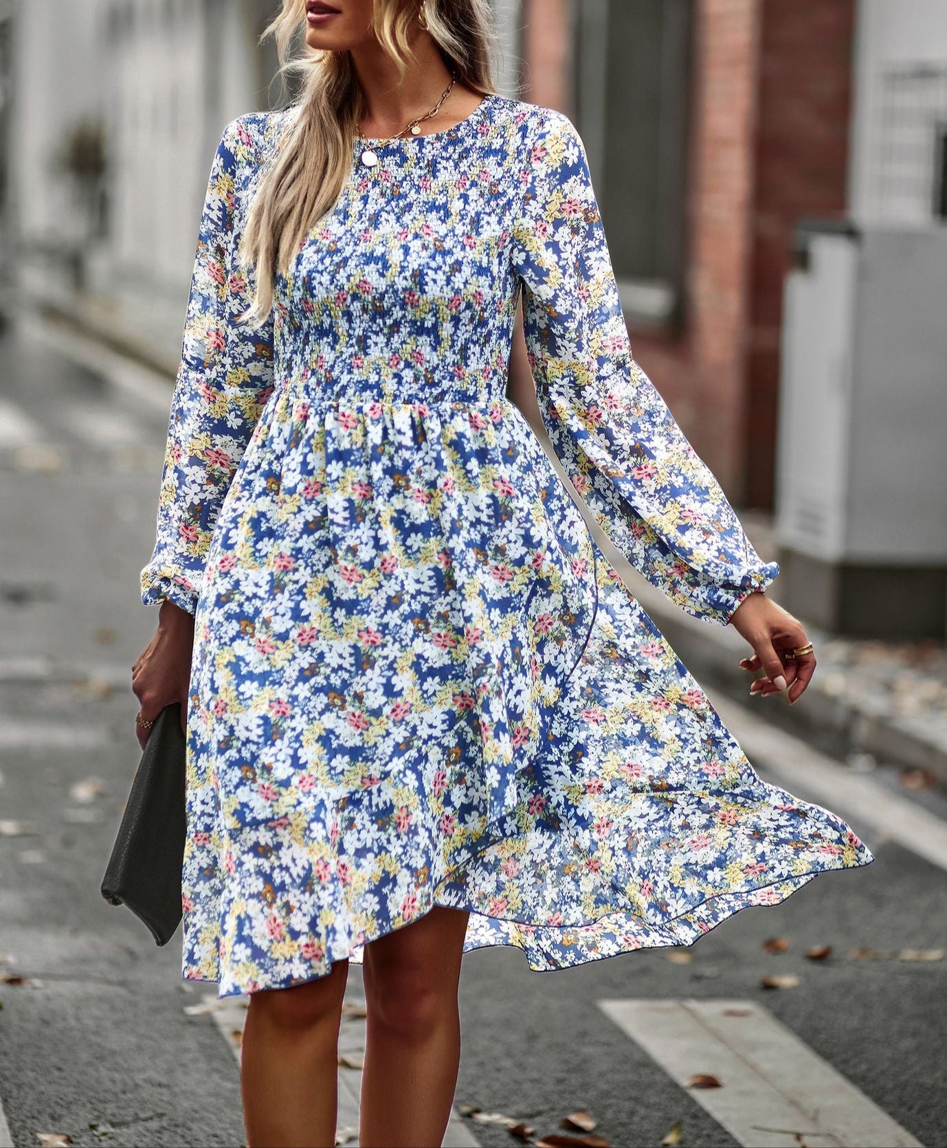 FDG Round Neck Leisure Dress