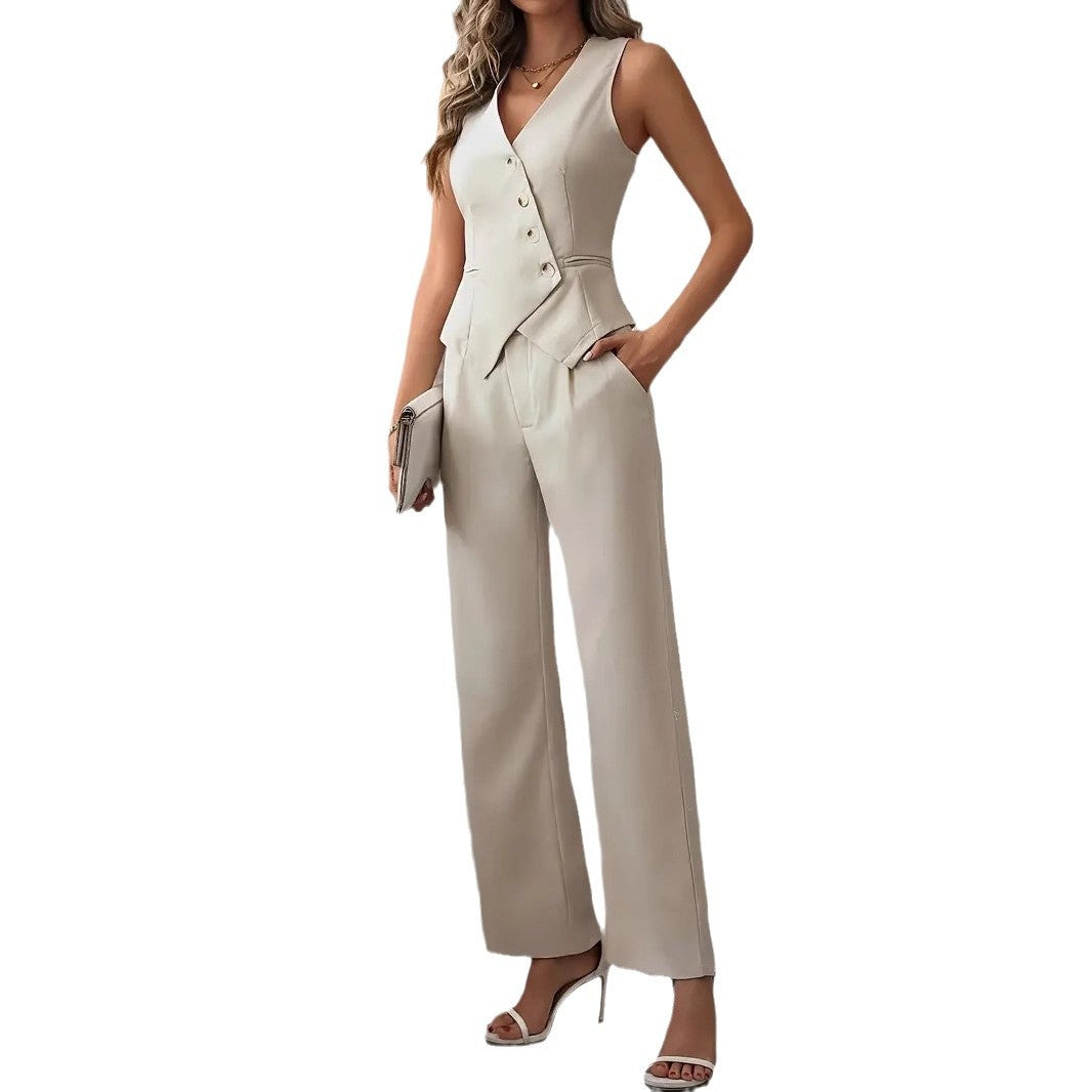 Fashion Casual Vest Pants Suit
