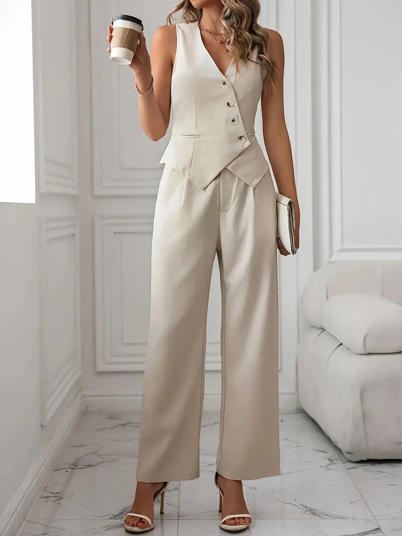 Fashion Casual Vest Pants Suit