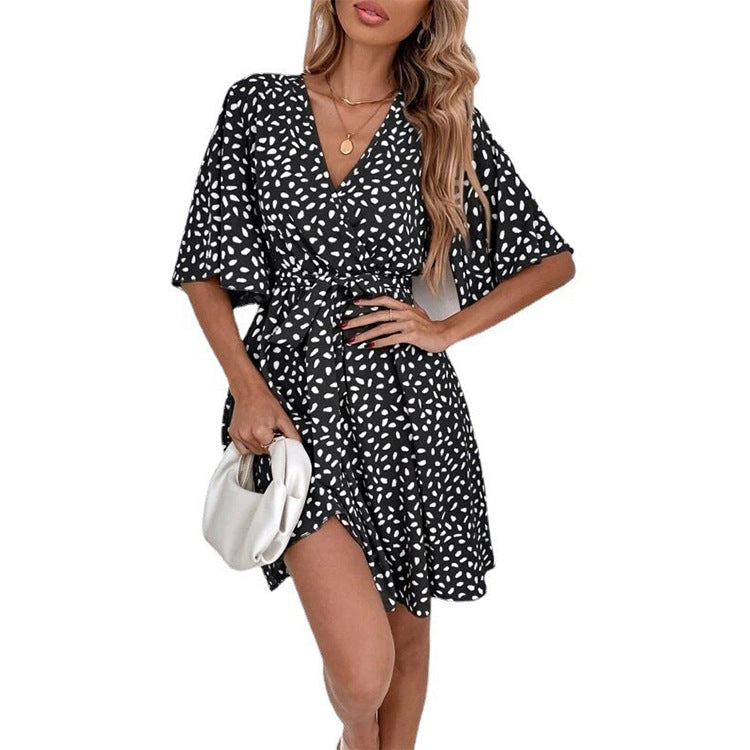 Fashion Lace-Up Waist Versatile Dress