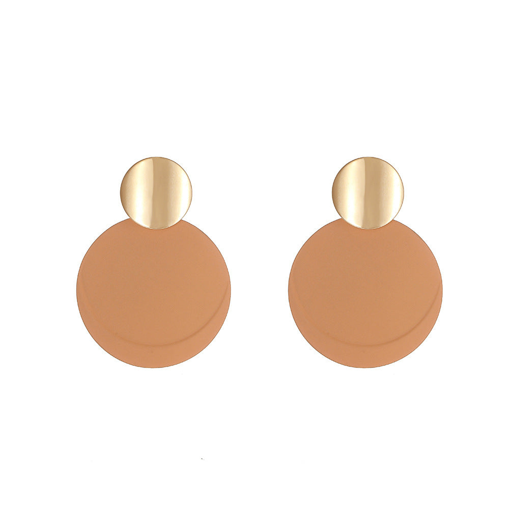 Fashion Versatile Geometric Round Earrings
