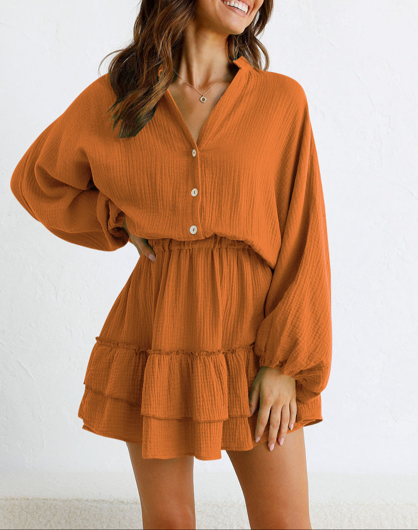 FDG Loose Elastic Waist Skort Dress