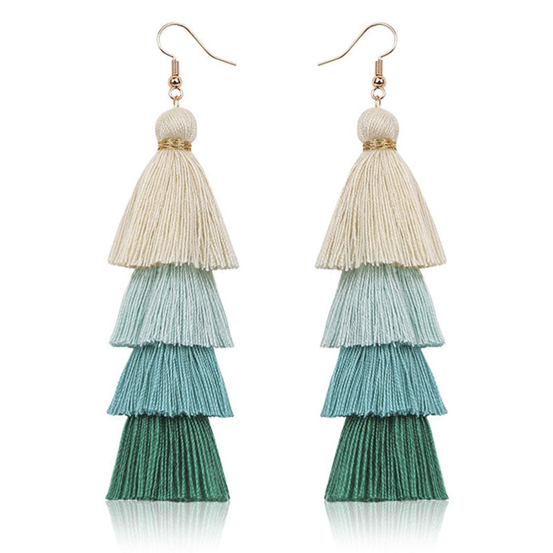Fashion Multi-Layer Tassel Earrings