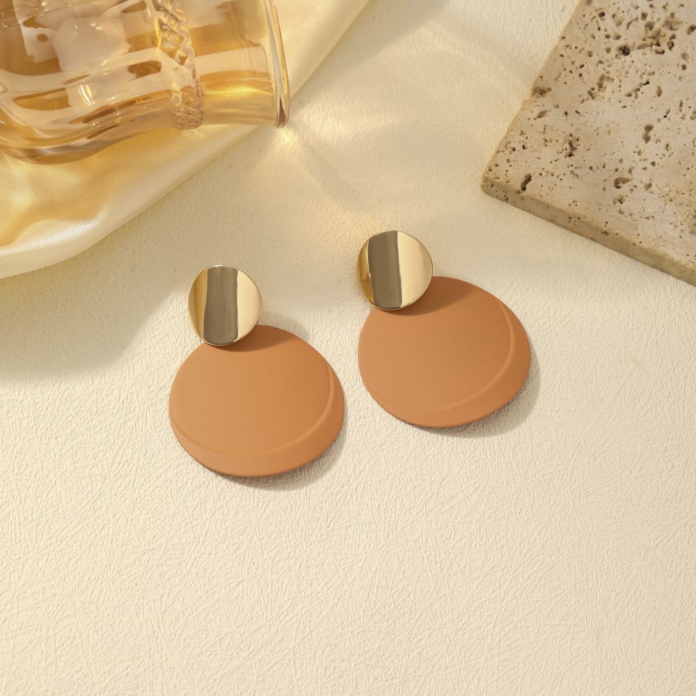 Fashion Versatile Geometric Round Earrings