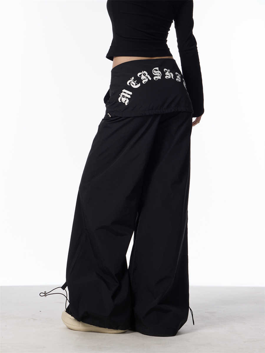 Fashion Bandage Wide-Leg Casual Pants